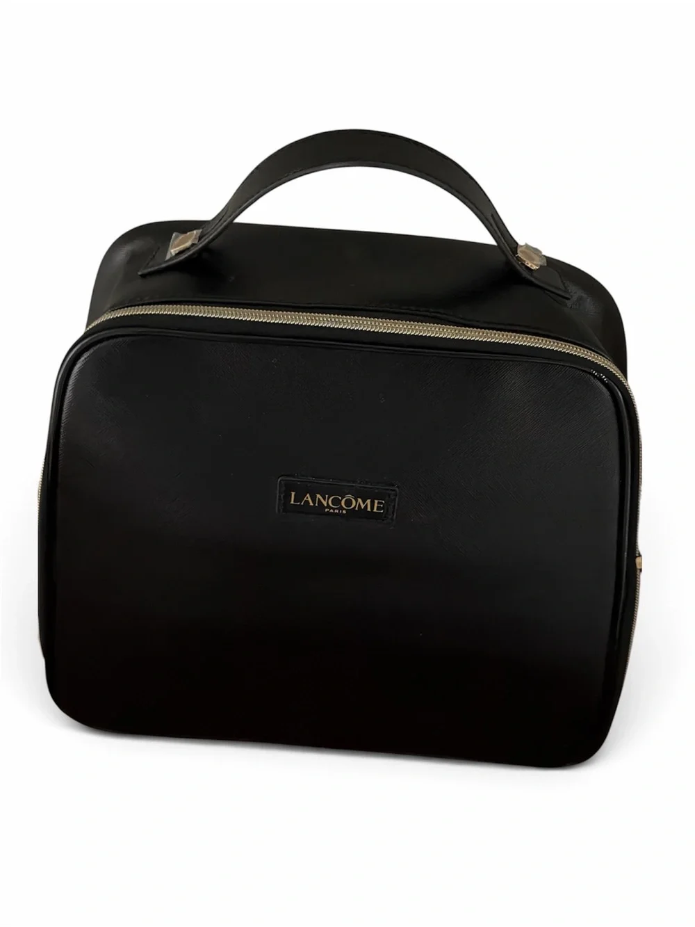 Lancôme Black Makeup Bag with Gold Accents